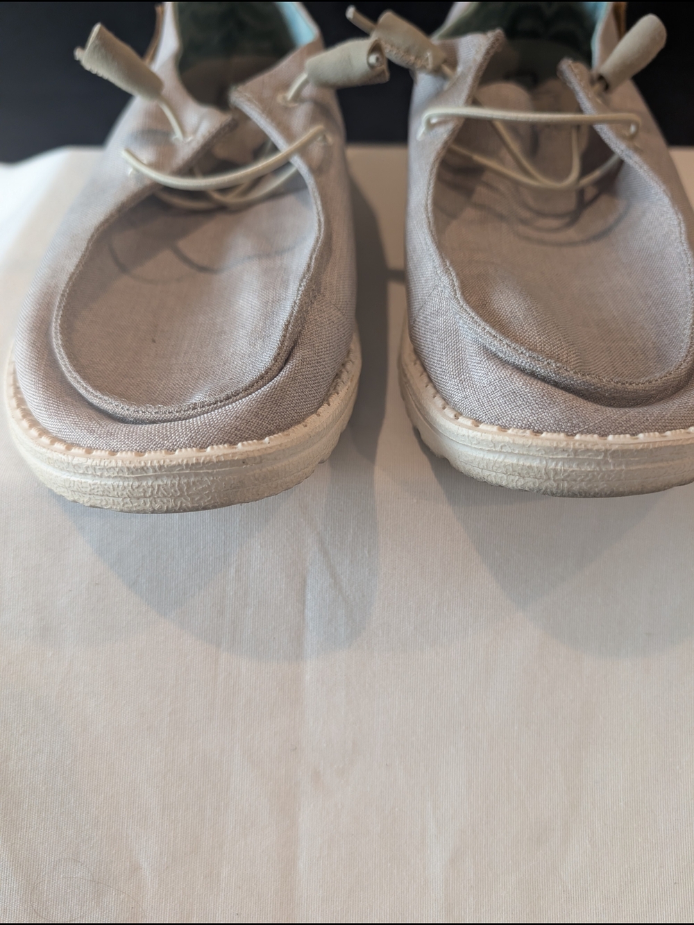 Hey Dude Wally Light Gray Canvas Slip-Ons - Picture 2 of 6
